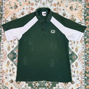 Green Bay‎ Packers NFL Men's Green Polo Shirt XL Short Sleeve